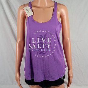 Live Salty Purple Scoop-Neck Tank Top - Salt Life